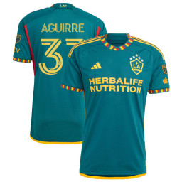2023/24 LA Galaxy Away Green Aguirre,Daniel - 37 Authentic Jersey