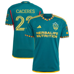 Youth 2023/24  LA Galaxy Away Green Caceres,Martin - 22 Replica Jersey