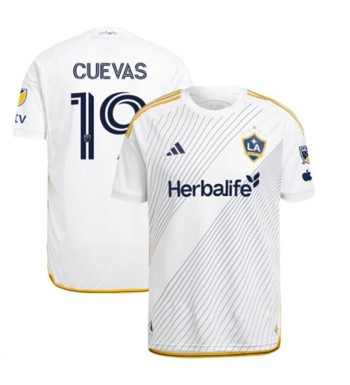 2024 Men's LA Galaxy Cuevas,Mauricio - 19 White Replica Home Jersey