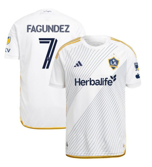 Women's 2024 LA Galaxy Fagundez, Diego - 7 White Authentic Home Jersey