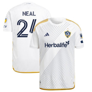 Youth 2024 LA Galaxy Neal, Jalen - 24 White Replica Home Jersey