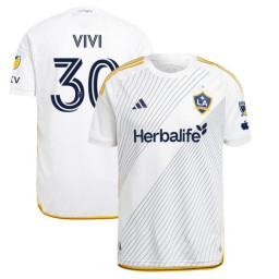 Youth 2024 LA Galaxy Vivi, Gino - 30 White Replica Home Jersey